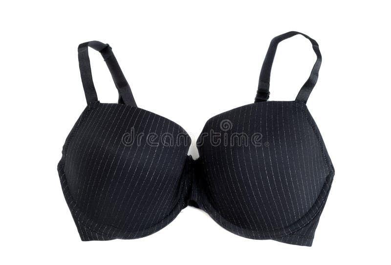 Black bra with stripes. stock photo. Image of sensuality 72716468