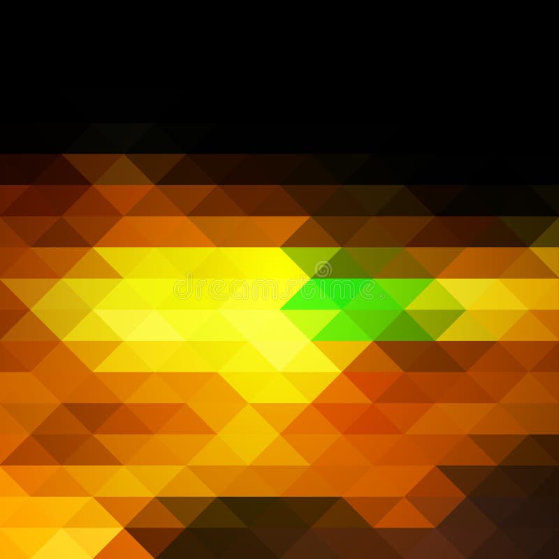 Black brown yellow green rows of triangles background, square vector illustration Black brown yellow green rows of triangles background, square vector illustration