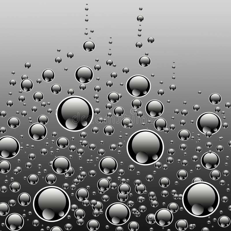 Black bubbles background stock illustration. Illustration of spatial -  2248455