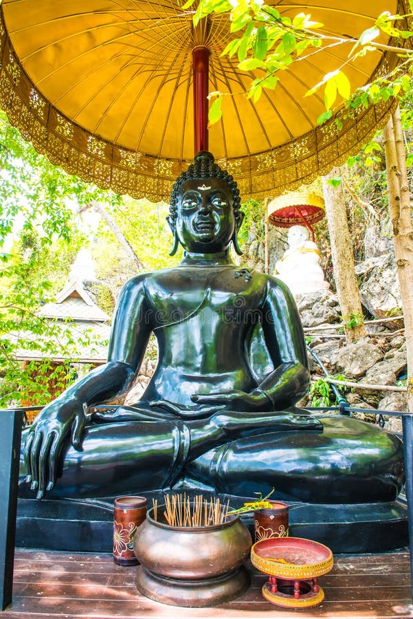 Black Buddha Statue in Phra Nang Din Temple Stock Photo Image of buddhism, chao 155433002