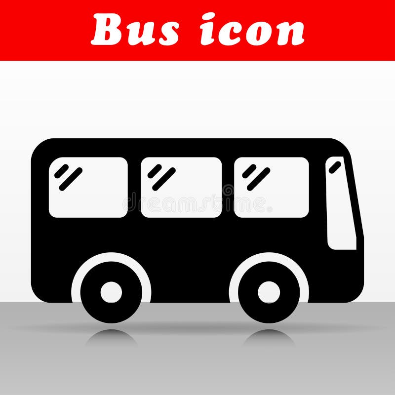 Black Bus Vector Icon Design Stock Vector Illustration of flat