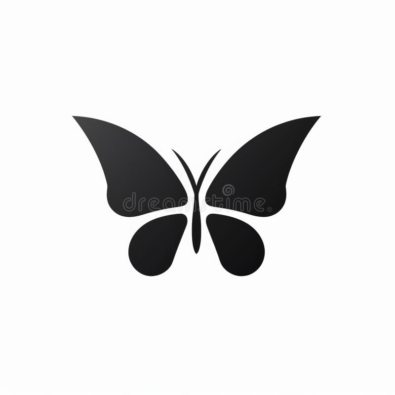 Set of 3 Self-Adhesive Butterfly Logo Stickers 4 cm Black : Amazon.co.uk:  Automotive