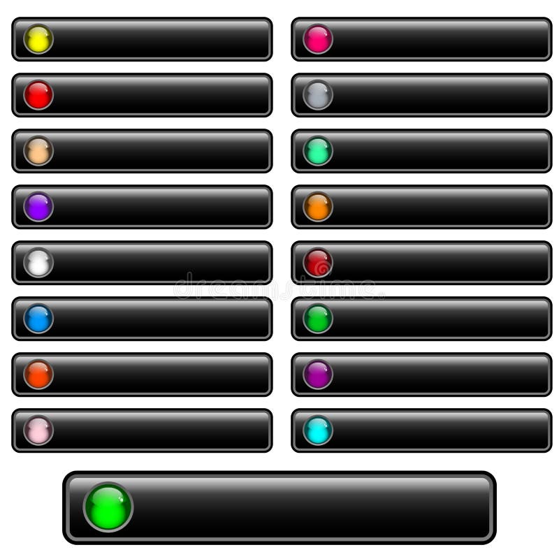 black buttons glansig rengöringsduk vektor illustrationer black buttons glansig rengöringsduk vektor illustrationer
