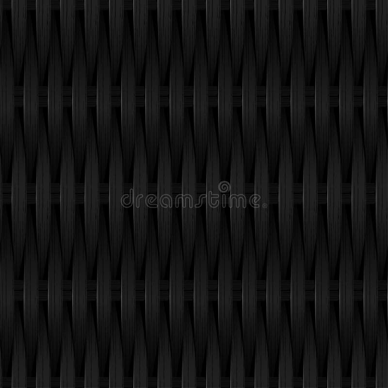 Black cane wicker woven fiber seamless pattern stock illustration Black cane wicker woven fiber seamless pattern stock illustration