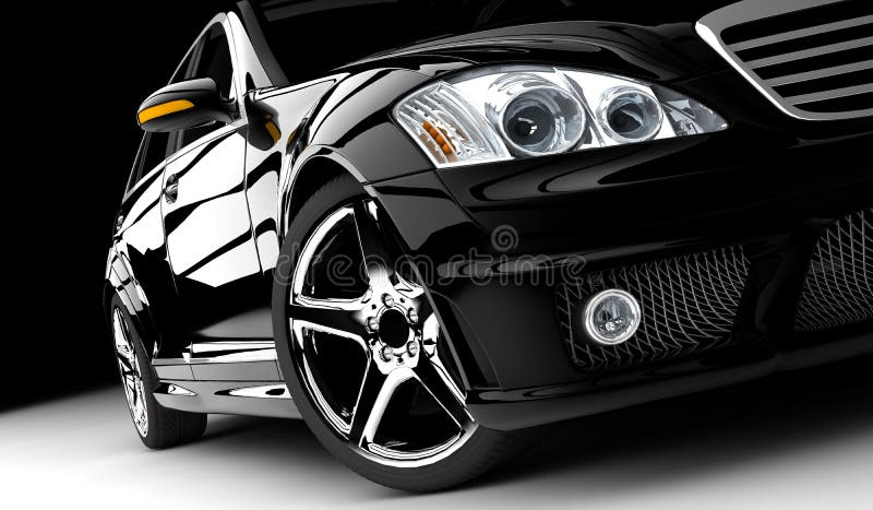 Black car royalty free illustration Black car royalty free illustration