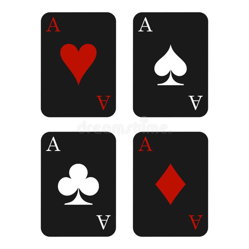 Black card suit icon vector, playing cards symbols vector royalty free illustration