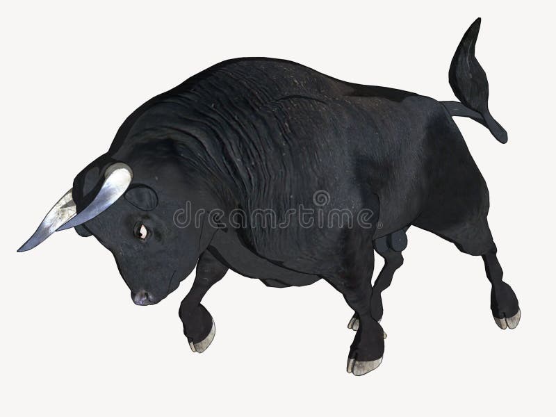 Black Cartoon Bull