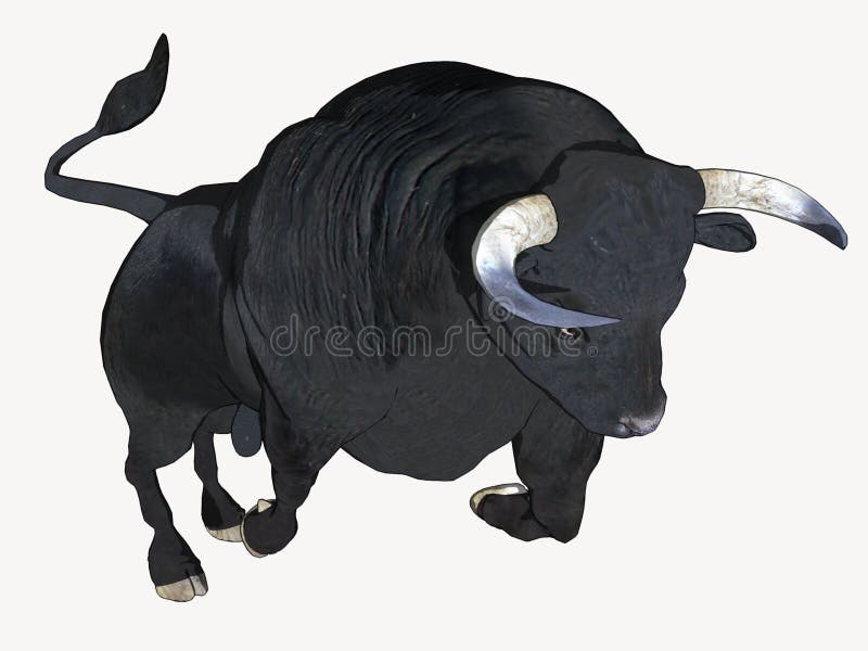 Black Cartoon Bull