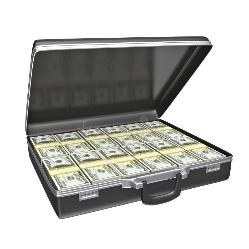 Black Case With Money Stock Photos - Image: 35155443