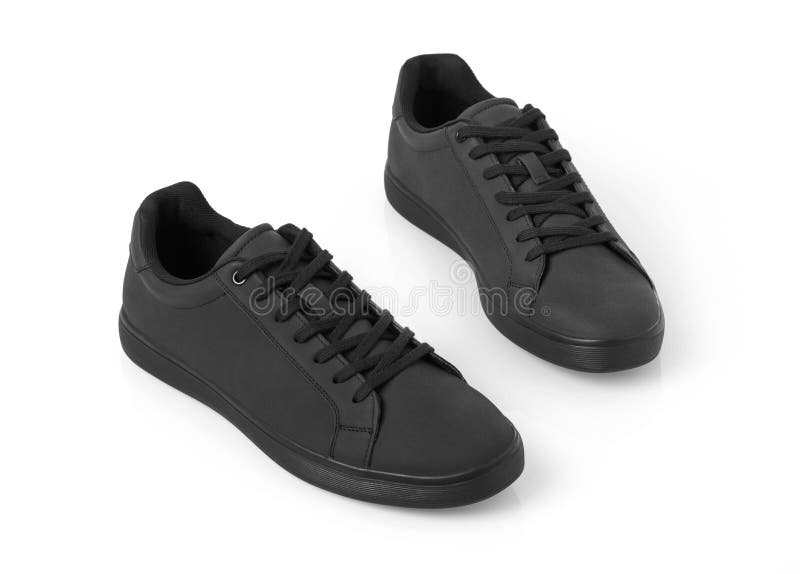 Black casual shoes stock image. Image of shoe, lace 197554899