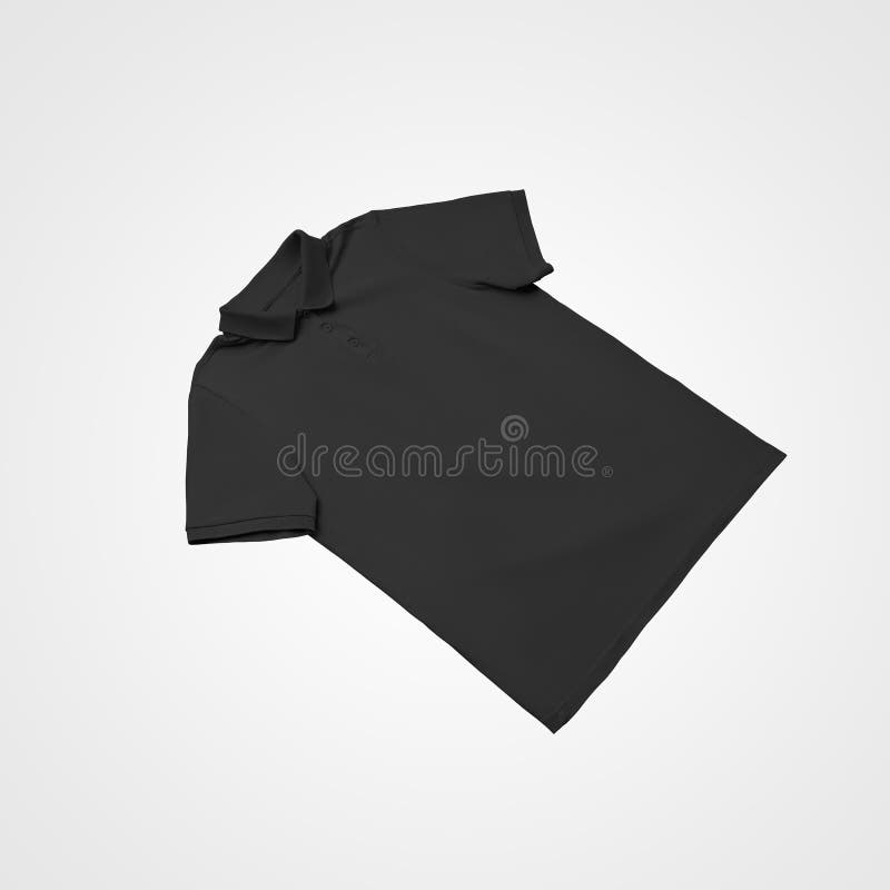 Black casual t-shirt template laid out and isolated on background, for presentation of design, print, pattern, front