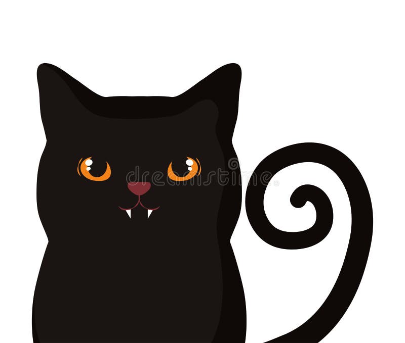 Black cat design stock illustration. Illustration of dark 143988328