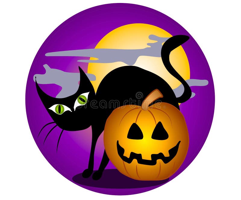 Black Cat Halloween Clip Art 2