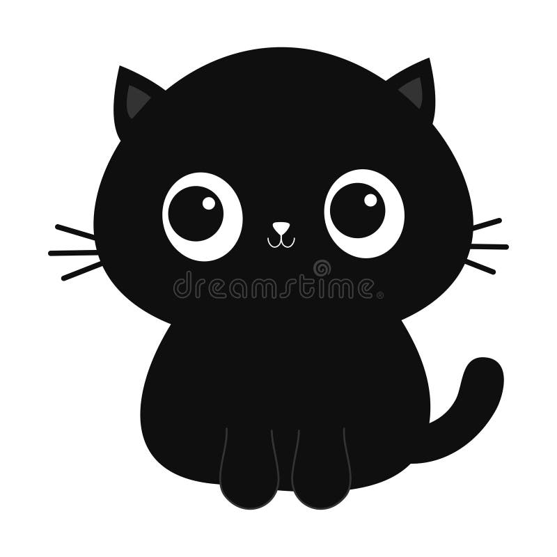 cartoon black cat