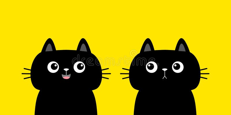 Black Cat Kitten Kitty Silhouette Icon Set. Cute Kawaii Cartoon Character. Sad Happy Face. Happy Valentines Day Stock Vector - Illustration of cute, flat: 215581505 Black Cat Kitten Kitty Silhouette Icon Set. Cute Kawaii Cartoon Character. Sad Happy Face. Happy Valentines Day Stock Vector - Illustration of cute, flat: 215581505