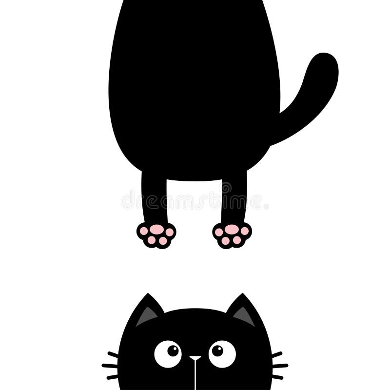 Cute Black Cat Icon. Funny Cartoon Character. Tail, Whisker, Big Eyes.  Royalty Free SVG, Cliparts, Vectors, and Stock Illustration. Image 83559696.