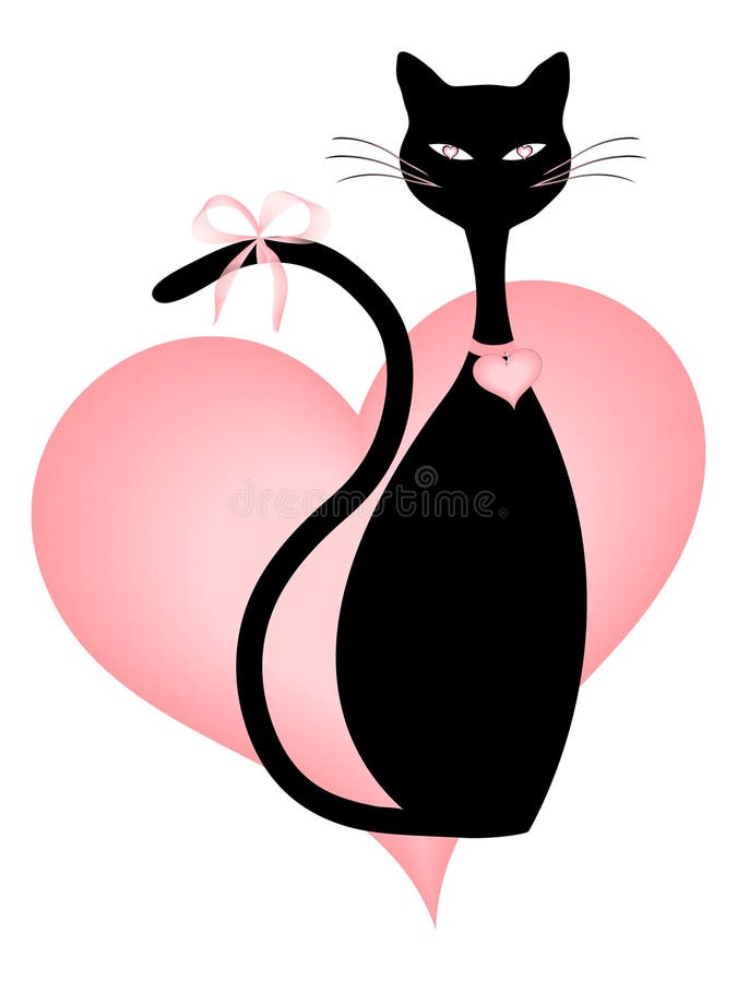 Funny angry cat face with a pink heart nose Vector Image