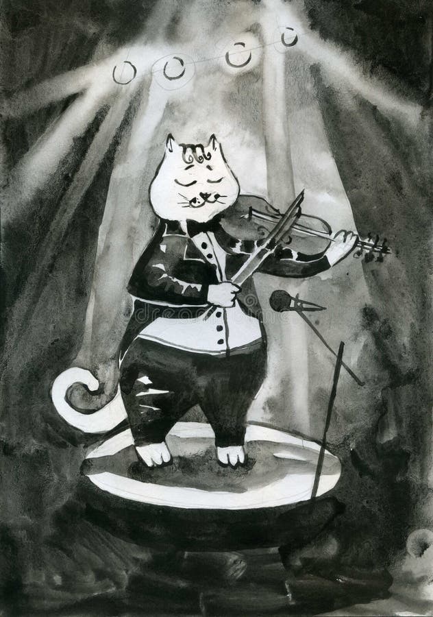 Cat Violin Stock Illustrations – 226 Cat Violin Stock Illustrations