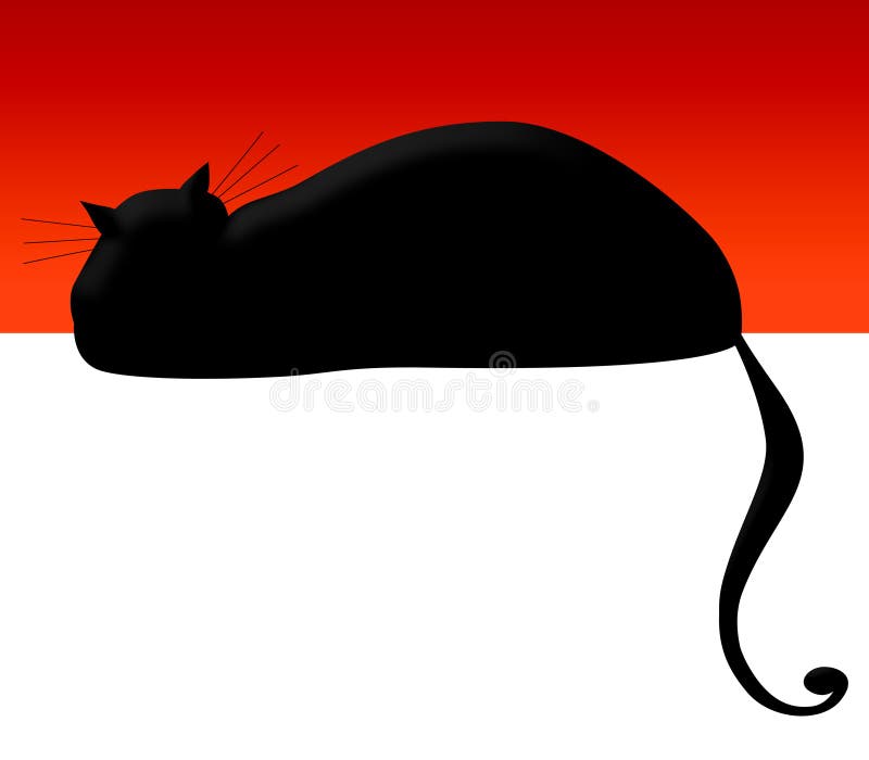 Black Cat on Red