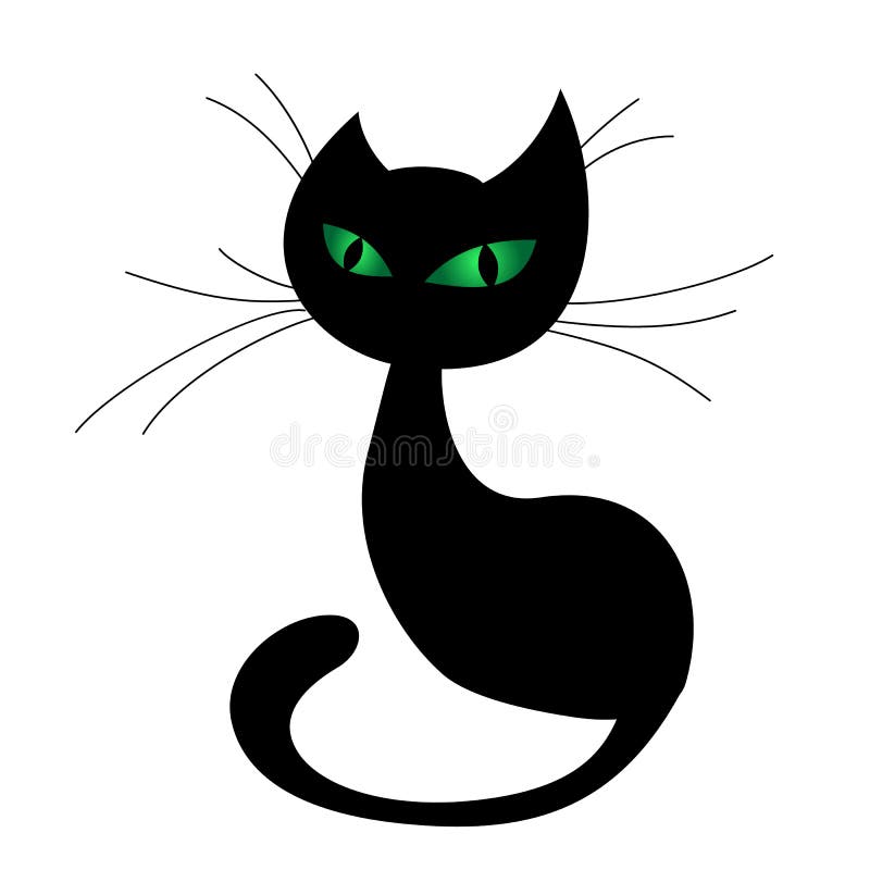 Black cat head vector illustration. Simple cartoon cat icon. Black  silhouette of a cat 7313124 Vector Art at Vecteezy