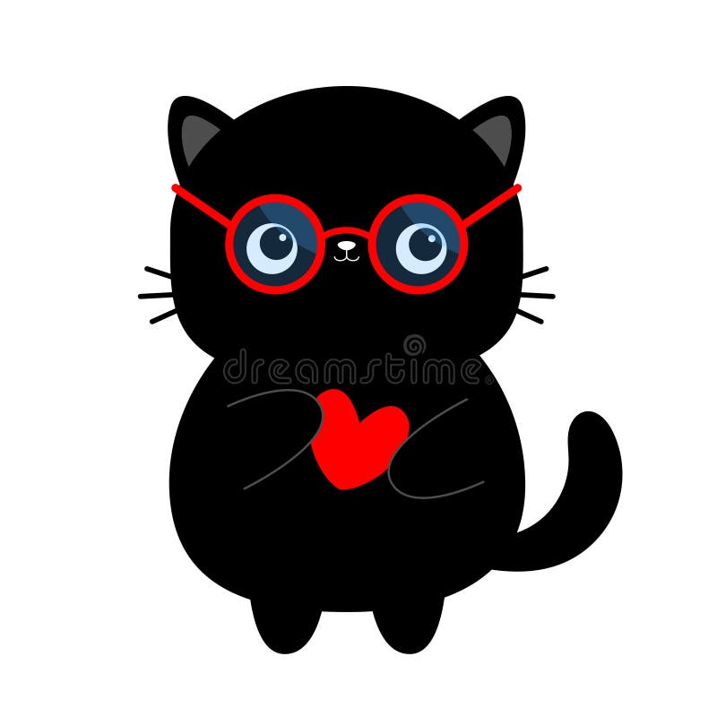 Black Cat Icon. Cute Funny Cartoon Smiling Character. Kawaii Animal. Big  Tail, Whisker, Eyes. Happy Emotion Stock Vector - Illustration of kitten,  meow: 86098274