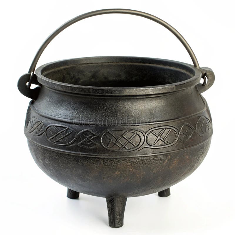 Cauldron isolated on white background stock illustration