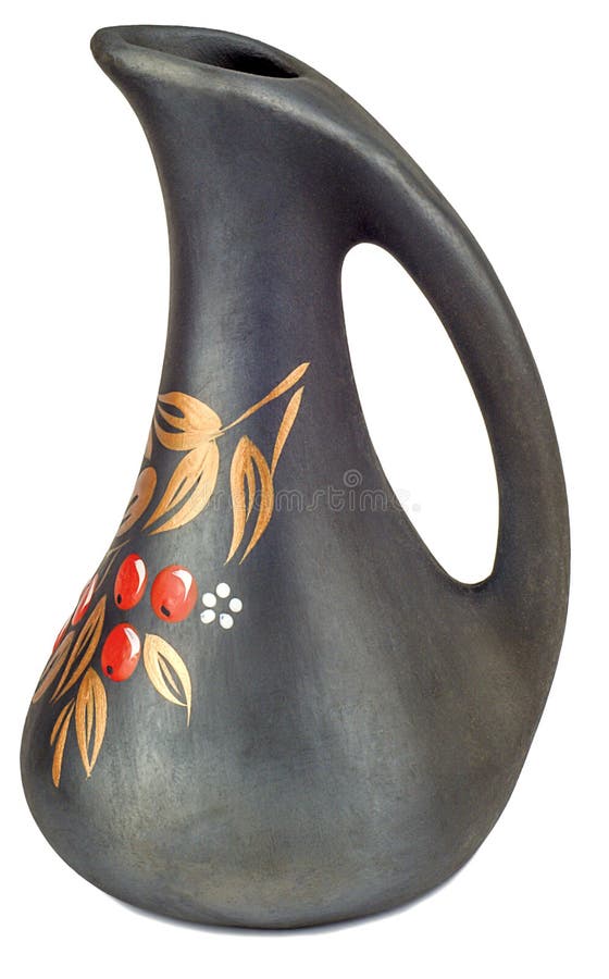 Black Ceramic Jug with Handle Stock Image Image of fragile, bottle
