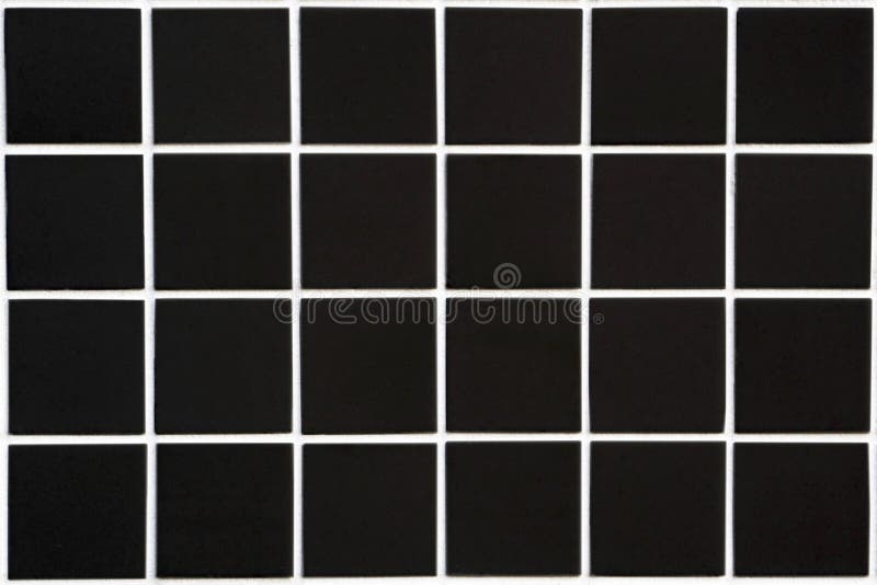 Black Ceramic Tile with 9 Squares in Rectangular Form with White Stock