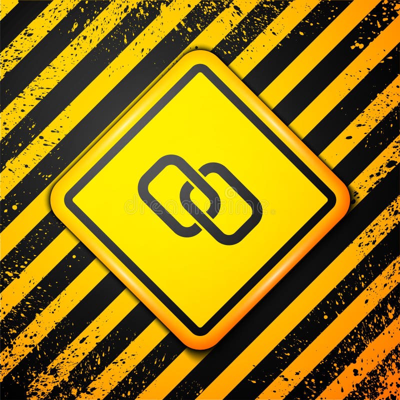 Black Chain Link Icon Isolated on White Background. Link Single