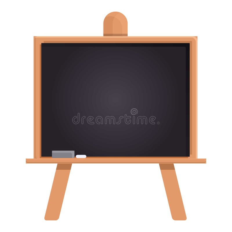 Black Chalkboard Icon, Cartoon Style Stock Illustration Illustration