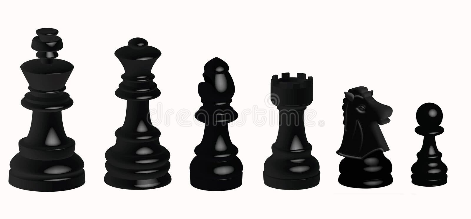Open chess board with chess pieces isolated on white Stock Photo
