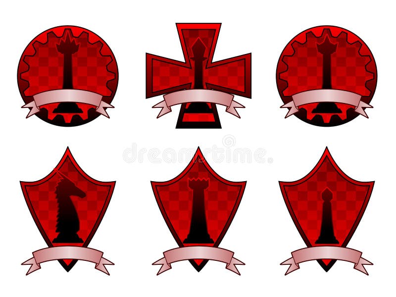 Black Chess banners stock illustration