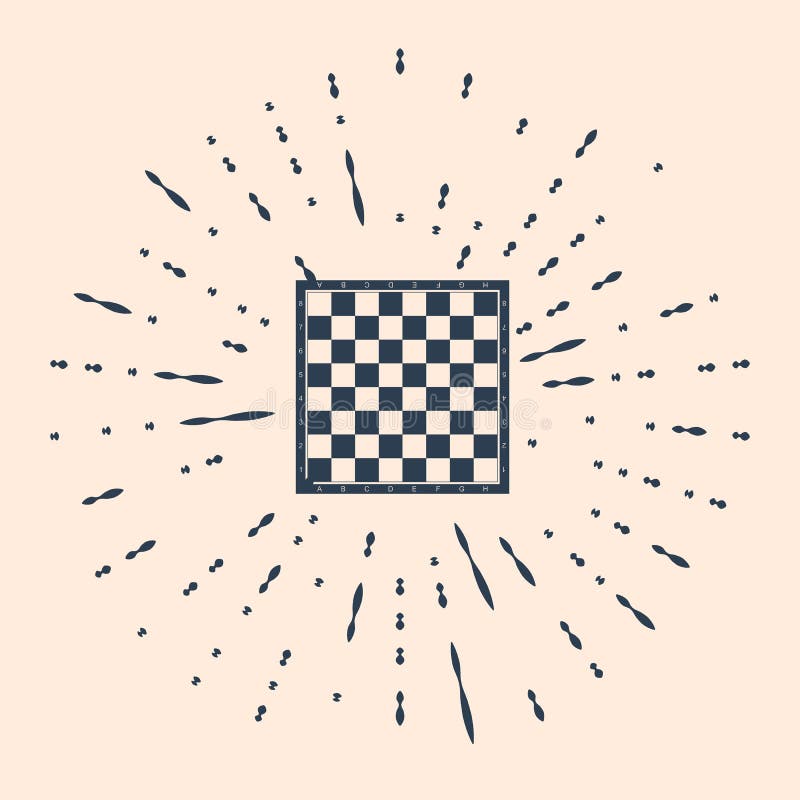 Black Chess board icon isolated on beige background. Ancient Intellectual board game. Abstract circle random dots vector illustration