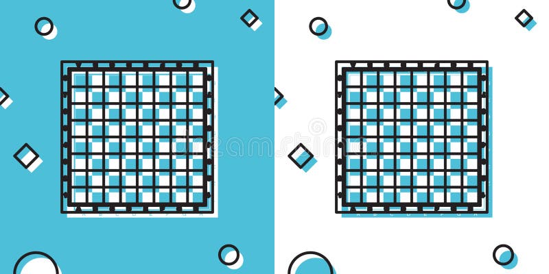 Black Chess board icon isolated on blue and white background. Ancient Intellectual board game. Random dynamic shapes royalty free illustration