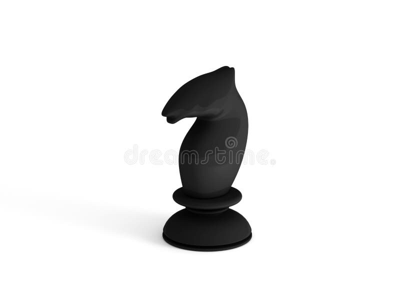 Black chess knight stock illustration