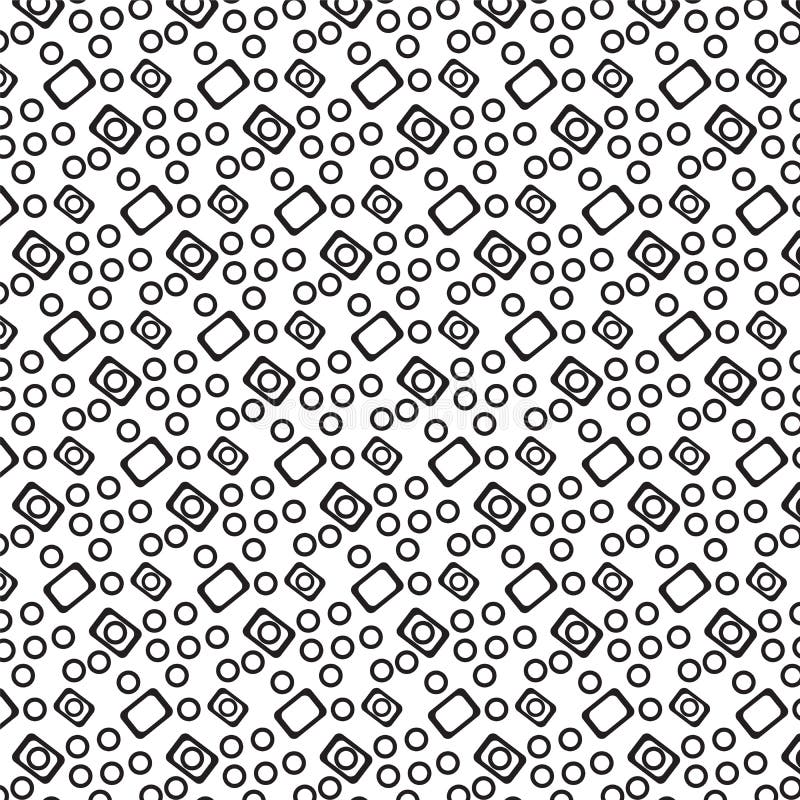 Black circle and round rectangular with black circle inside pattern background vector illustration