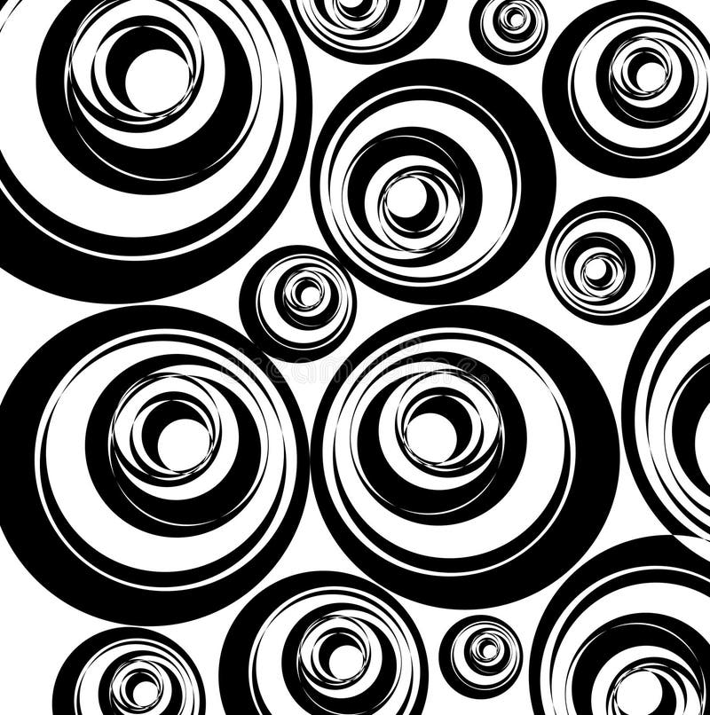 Black cirklar white stock illustrationer