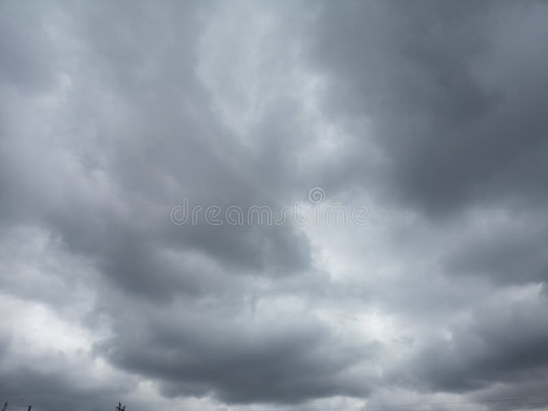 Black Clouds in the Sky before the Rain Coming Stock Photo Image of