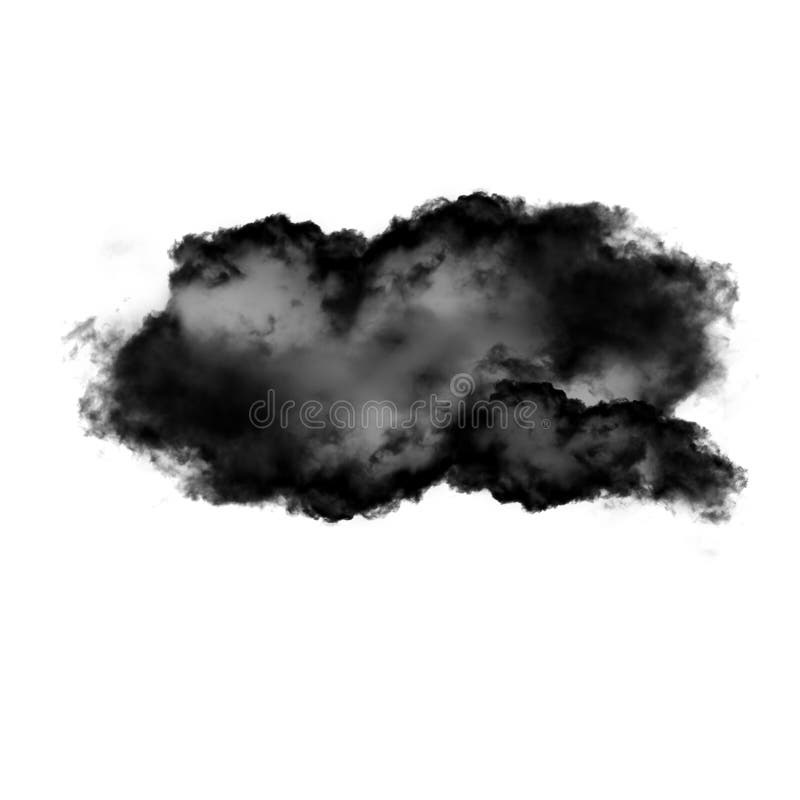 Black Clouds of Smoke Isolated Over White Background Stock Illustration -  Illustration of cloud, drawing: 115985384