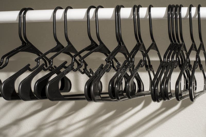 Black Coat Hangers Coathangers Stock Photo Image of organization