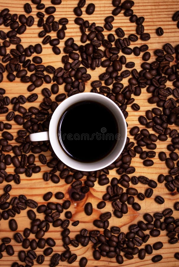 Black Coffee with Coffee Beans Stock Photo Image of cafe, culture