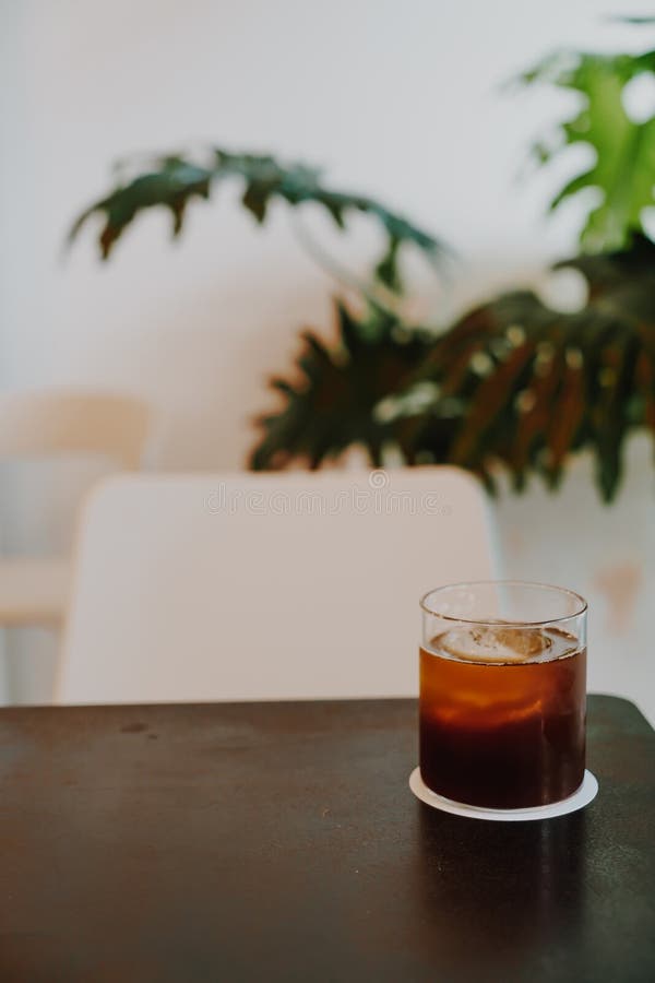 Black Coffee Cold Drip in Glass Stock Photo Image of cafe, cool