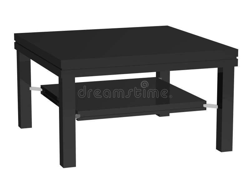 Black coffee table stock illustration. Illustration of living 23872065