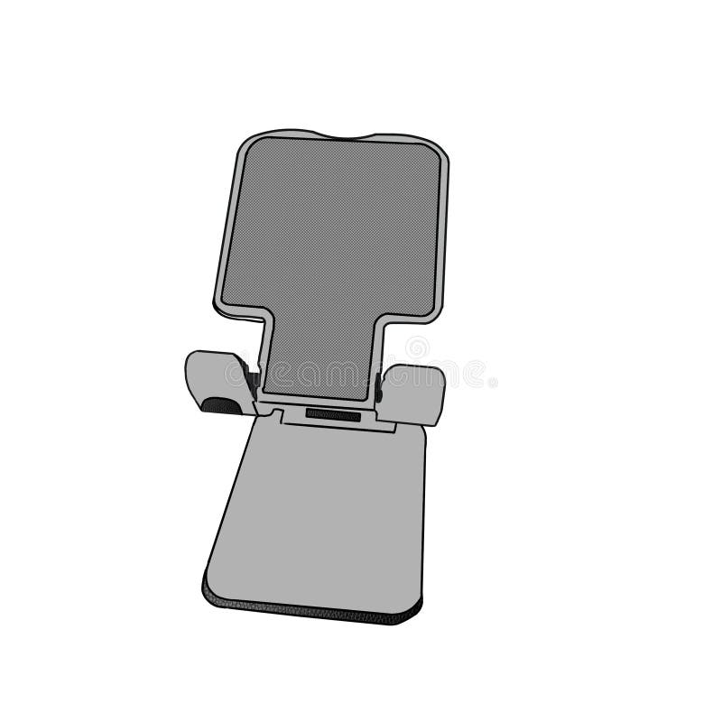 Black Color Cellular Phone Stand Holder Stock Illustration Illustration of line, phone 267976048