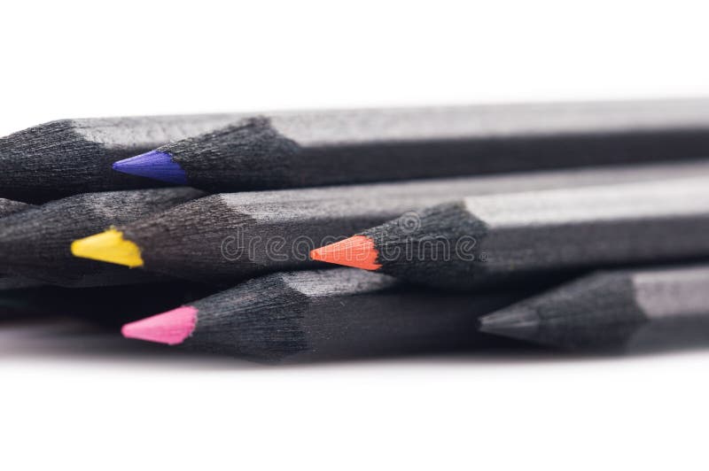 Black color pencils stock photo. Image of paint, tool 44089736