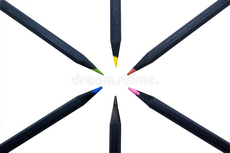 Black Colored Pencils Picture. Image 5835766