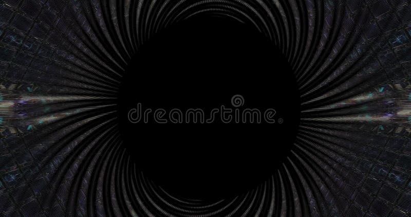 Black colorful Psychedelic Tunnel Seamless Looping Background, streaks effect video animation background, digital hole royalty free illustration