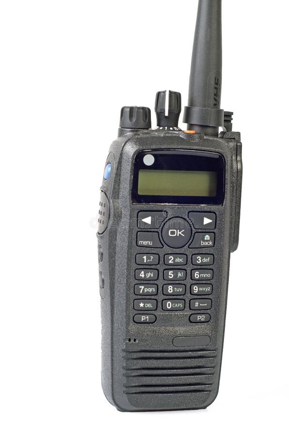 Black Compact Professional Portable Radio Set. Stock Photo Image of