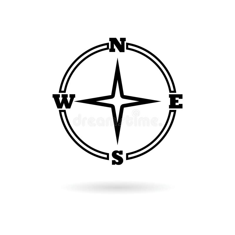 Black Compass icon or logo stock vector. Illustration of graphic