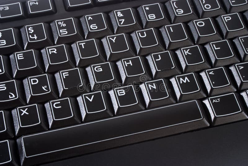 Black Computer Keyboard stock image. Image of letters 36298109